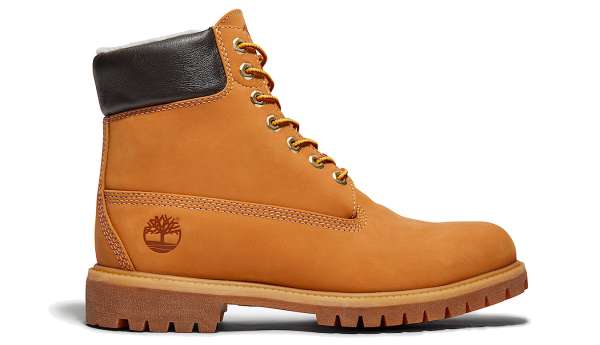 Timberland 6 Inch Premium Waterproof Warm Lined Wheat Nubuck