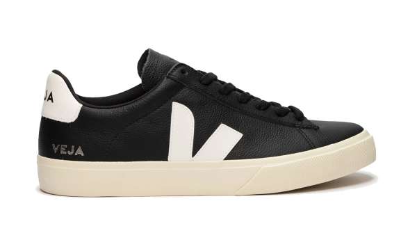 Veja CAMPO CHROMEFREE LEATHER Black White