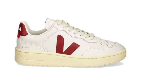 Veja V-90 Leather Ext White Marsala