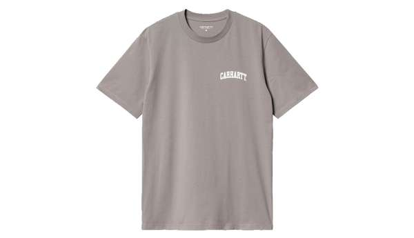 Carhartt WIP S/S University Script T-Shirt Misty Grey