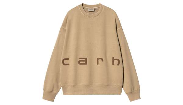 Carhartt WIP Felt Script Sweat Peanut