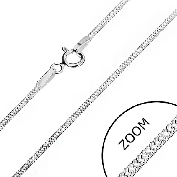 Nyaklánc ezüstből - sűrűn kapcsolt láncszemek, 1,4 mm