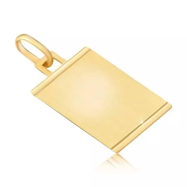 Medál aranyból - matt tábla fényes vízszintes bevágásokkal