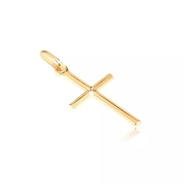 Arany medál - kis fényes kereszt X gravírozással