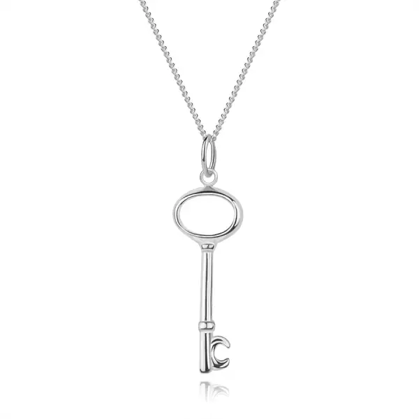 925 ezüst nyakék, lánc és kulcs medál