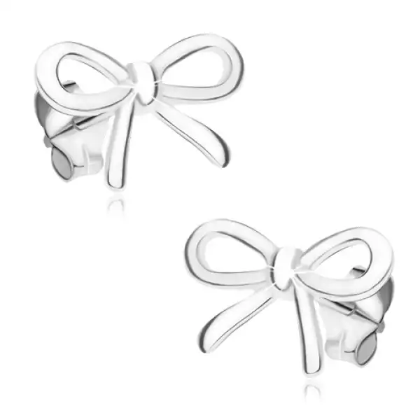 925 ezüst fülbevaló, masni