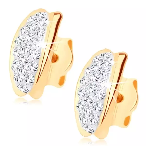 9 karátos arany fülbevaló Swarovski kristályokkal