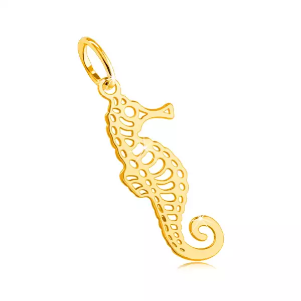 585 Sárga arany medál - csikóhal, finom kivágásokkal,kunkorodó farokkal