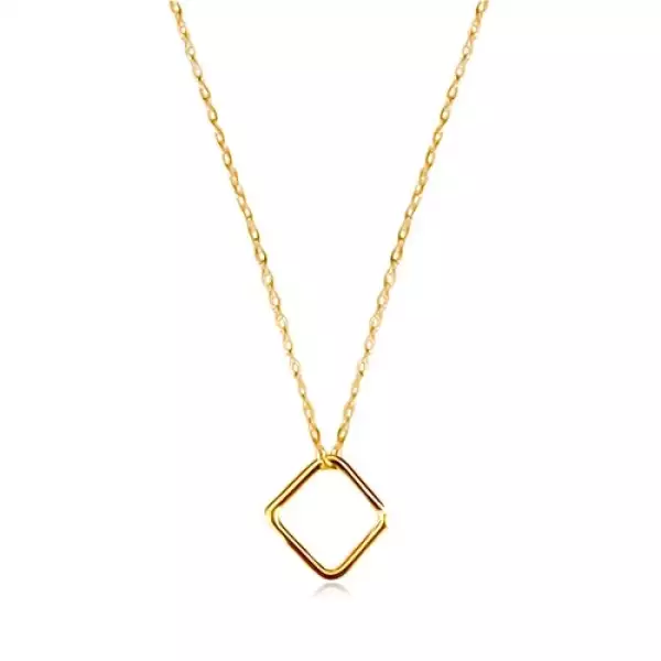 9K sárga arany nyaklánc - egyszerű rombusz, vékony lánc
