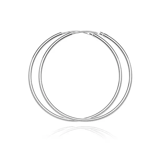 925 ezüst karika fülbevaló - fényes és sima felület, 55 mm