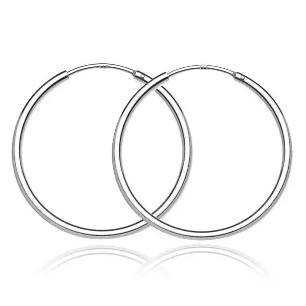 Ezüst karika - egyszerű fényes kivitel, 30 mm