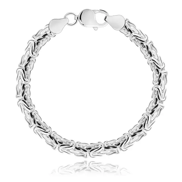 925 ezüst karkötő - bizánci motívum, homárkaromzár, 6 mm