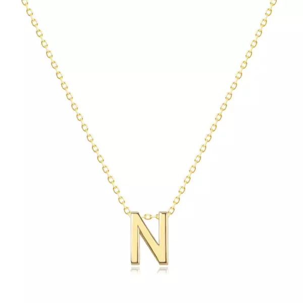 9K sárga arany nyaklánc - dupla, nagy N betűvel