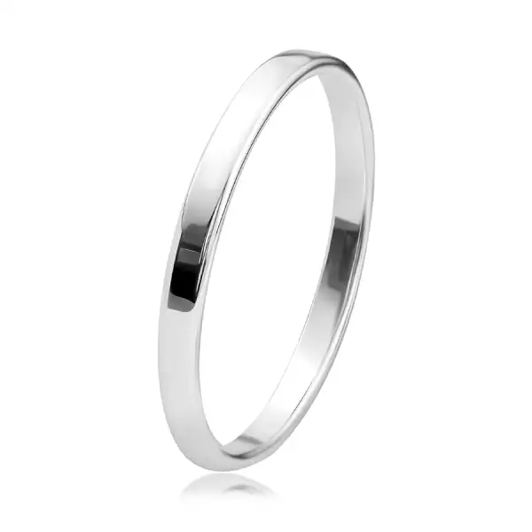 925 ezüst gyűrű- sima sima vállak, szögletes keresztmetszet, 2 mm - Nagyság_ 47