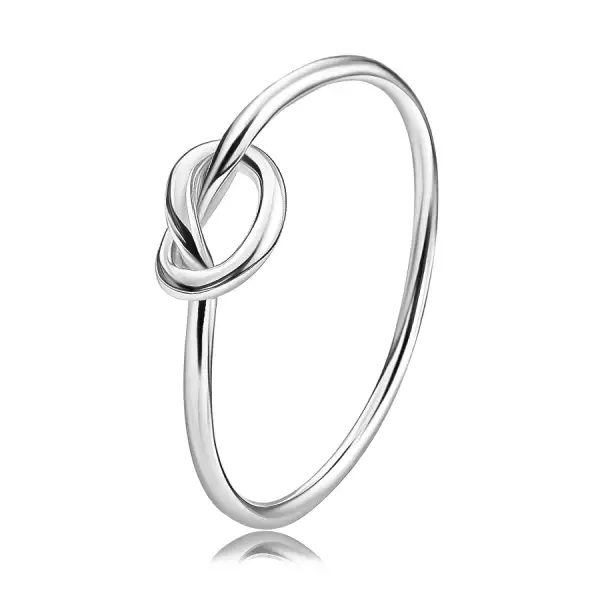 925 ezüst gyűrű - átlapolt szív motívum, kerek vállak - Nagyság_ 64