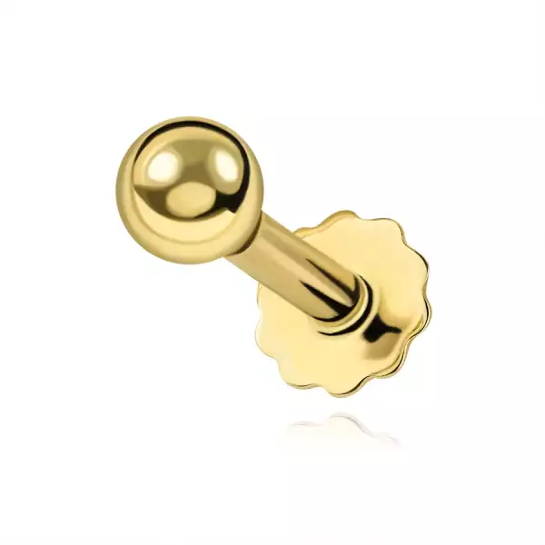 14 karátos arany piercing gyönggyel