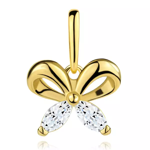 9 karátos sárgaarany masni medál cirkóniákkal