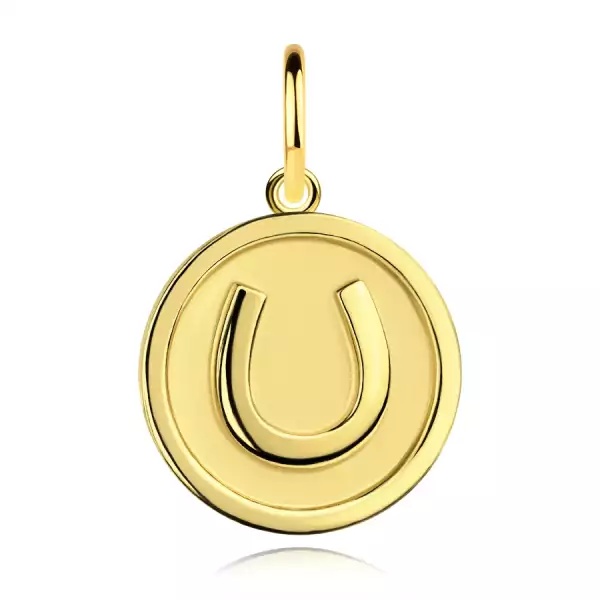 9 karátos sárgaarany medál patkó motívummal