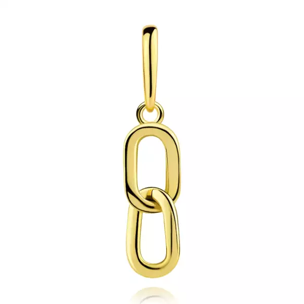 9 karátos arany medál csavart ovális szemekkel