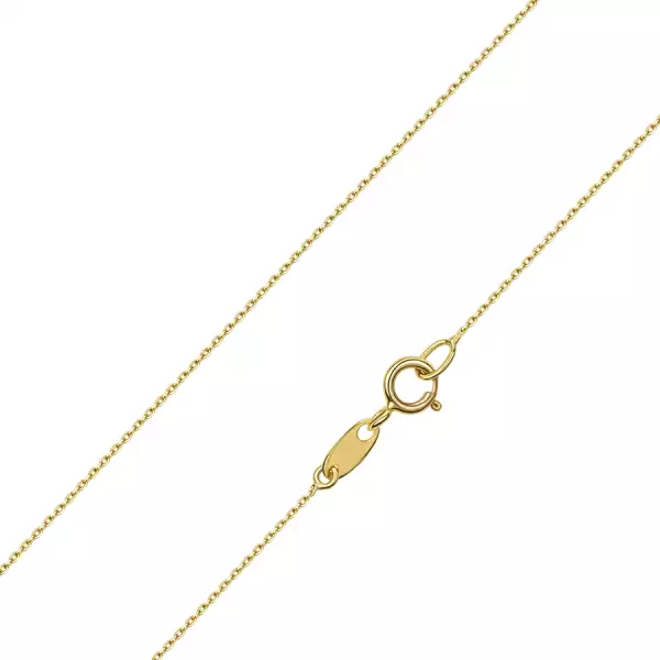 14K arany lánc szögletes ovális szemekkel, 445 mm