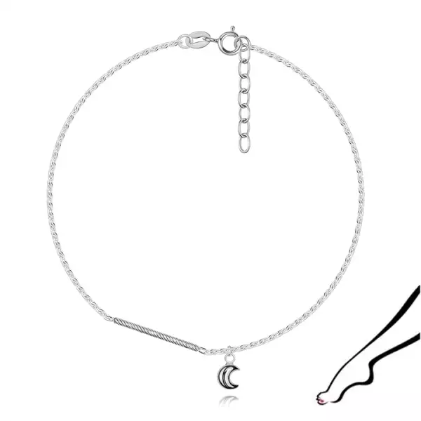 925 ezüst bokalánc holddal és spirális pálcikával