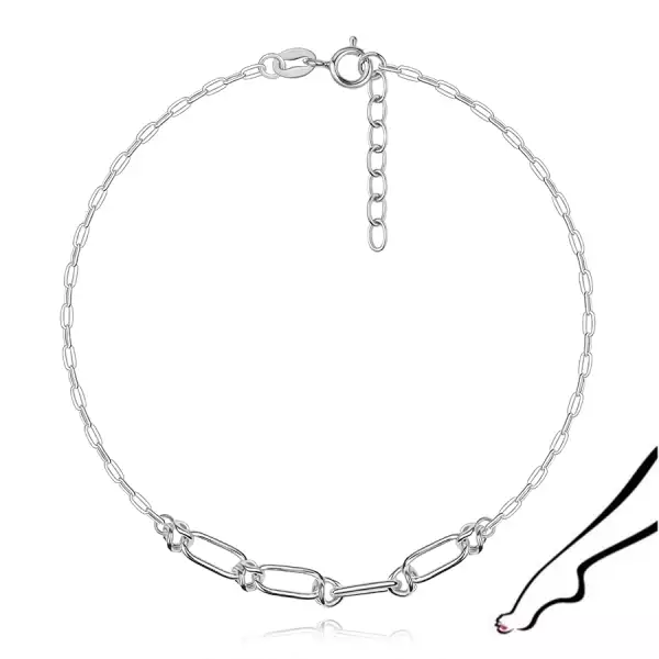 925 ezüst bokalánc ovális szemekkel és golyókkal