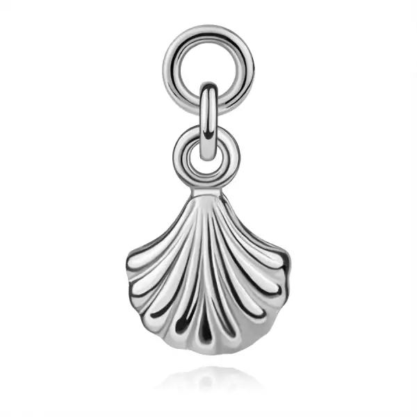 925 ezüst kagyló medál hosszanti barázdákkal