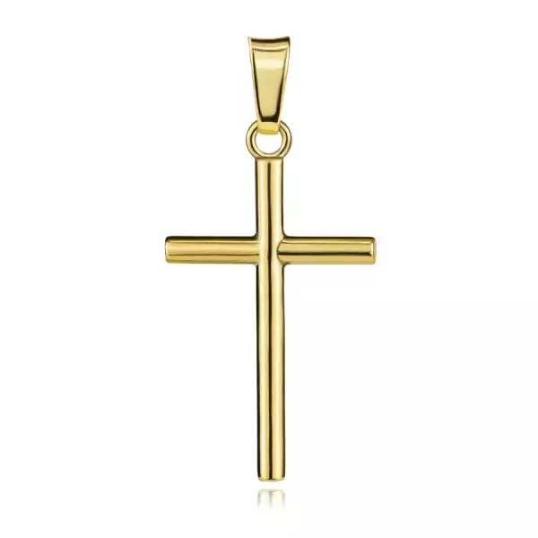9K arany latin kereszt medál lekerekített szárakkal