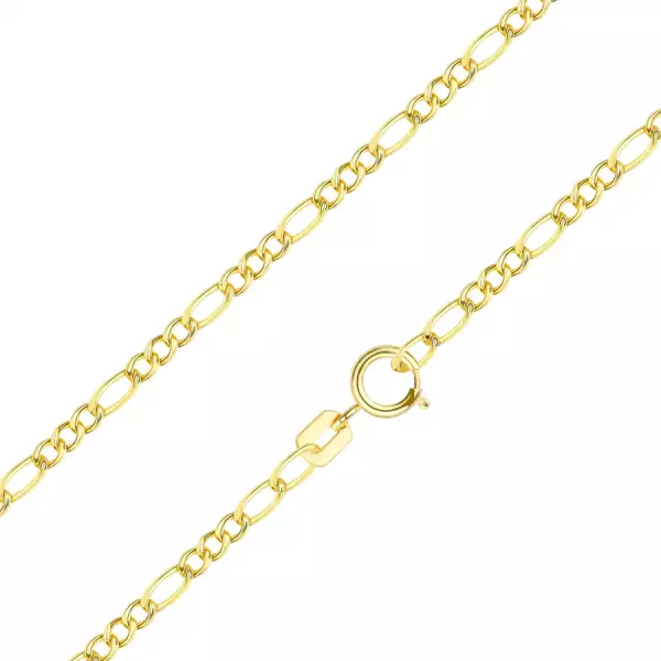 14K sárga arany Figaro lánc – 500 mm