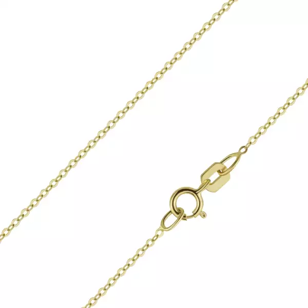 14K arany lánc lapos ovális szemekkel, 450 mm
