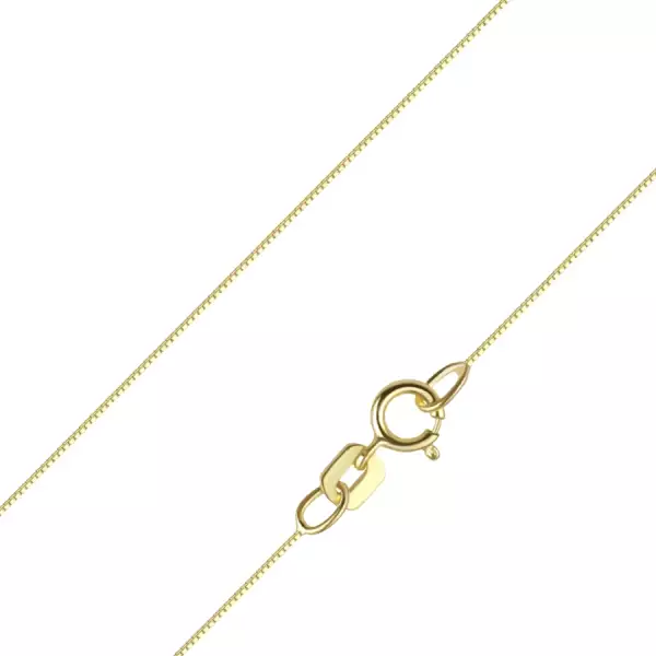 14K arany Venezia lánc szögletes szemekkel, 450 mm