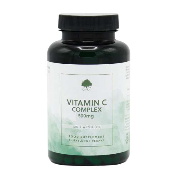 C-vitamin 500mg csipkebogyóval és acerolával 120 kapszula – G&G