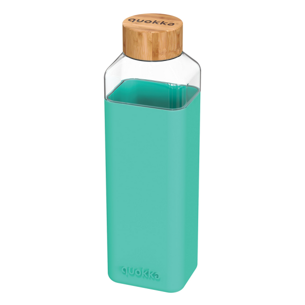 Üveg kulacs szilikon borítással STORM 700 ml - Teal - Quokka