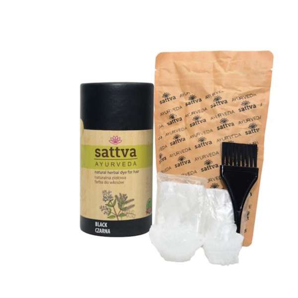 Henna - Természetes növényi hajfesték - fekete 150g - Sattva Ayurveda