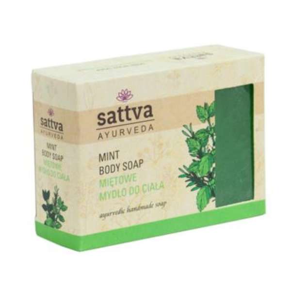 Ajurvédikus kézműves  szappan - Menta 125g - Sattva Ayurveda