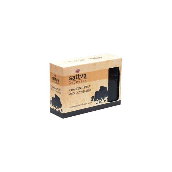 Ajurvédikus kézműves szappan -  Szén 125g - Sattva Ayurveda