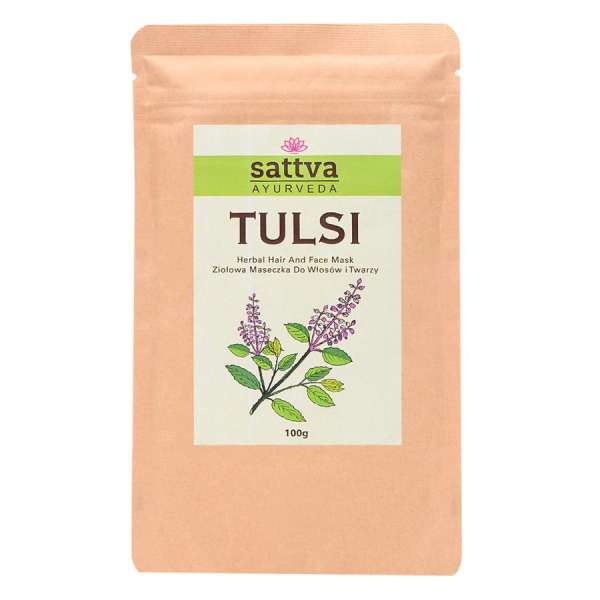 Gyógynövényes haj- és arcpakolás - Tulsi 100g - Sattva Ayurveda
