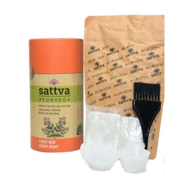 Henna - Természetes növényi hajfesték - répavörös Light Red 150g - Sattva Ayurveda