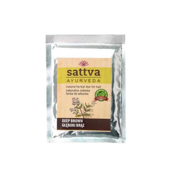 Henna - Természetes növényi hajfesték - mélybarna 10g - Sattva Ayurveda