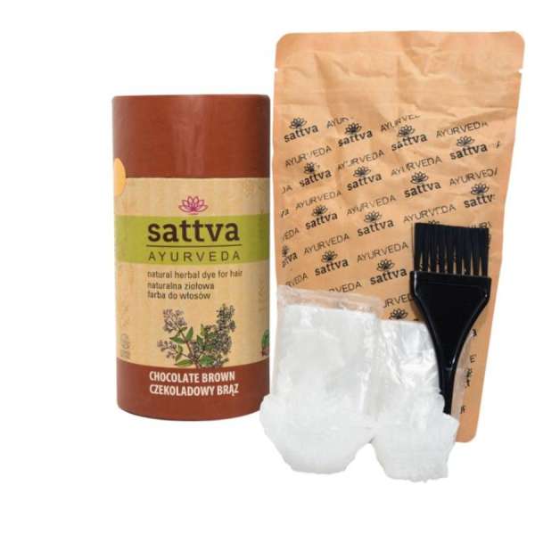 Henna - Természetes növényi hajfesték - Chocolate 150g - Sattva Ayurveda