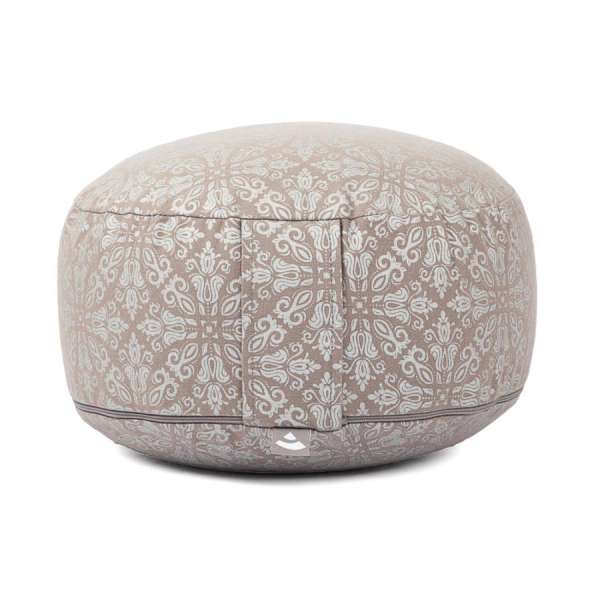 Bodhi Maharaja Collection RONDO – tönköly meditációs párna 32×20 cm – Raja Taupe Silver