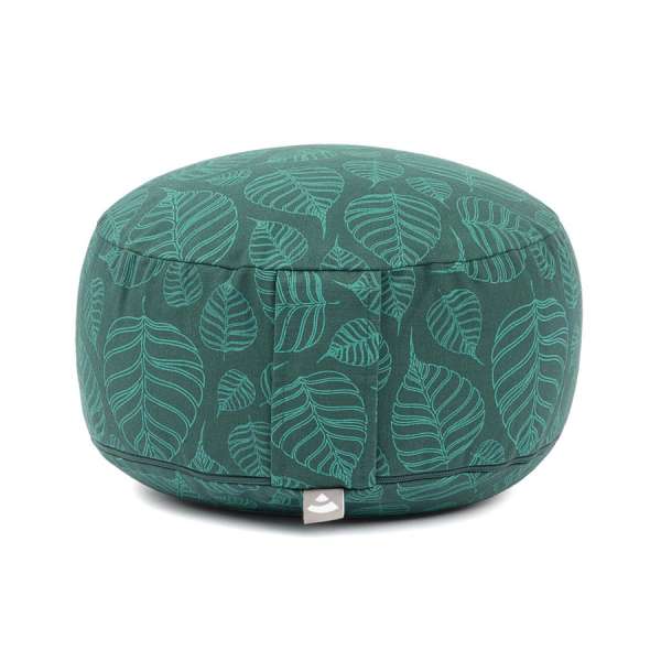 Bodhi Maharaja Collection RONDO – tönköly meditációs párna 32×20 cm – Leaves Deep Green