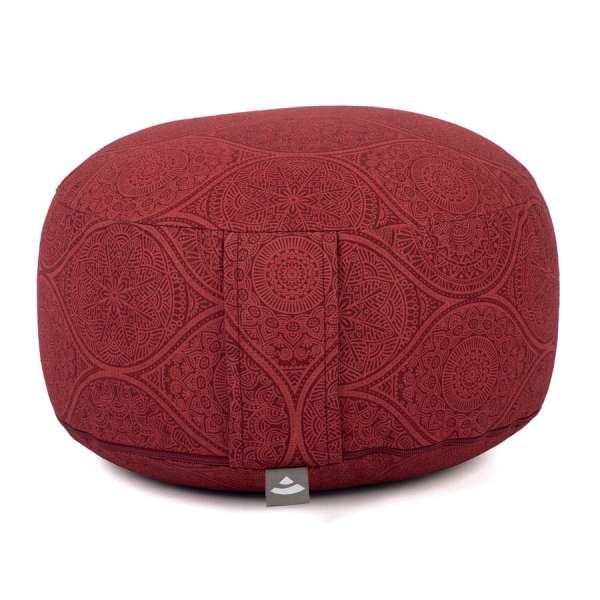 Bodhi Maharaja Collection RONDO – tönköly meditációs párna 32×20 cm – Mayuri Dark Red
