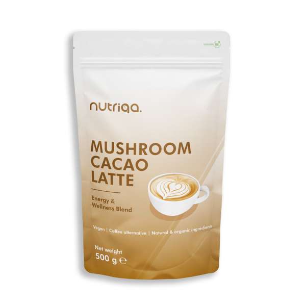 Nutriqa Bio gomba–kakaó latte italpor, vegán – 500 g