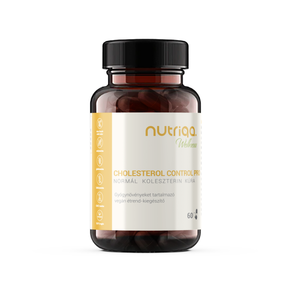 Nutriqa CHOLESTEROL CONTROL PRO - Normál Koleszterin Kúra 60 db vegán kapszulával