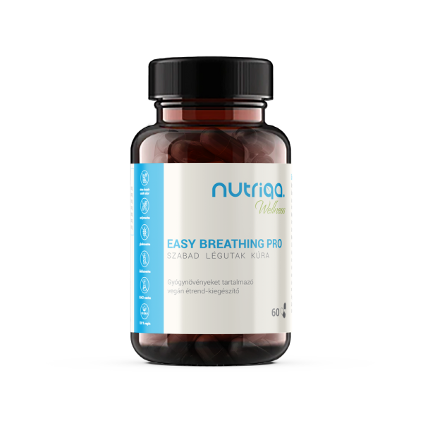 Nutriqa EASY BREATHING PRO - Szabad Légutak Kúra 60 db vegán kapszulával