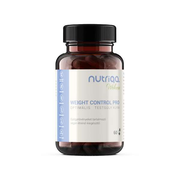 Nutriqa WEIGHT CONTROL PRO - Optimális Testsúly Kúra 60 db vegán kapszulával