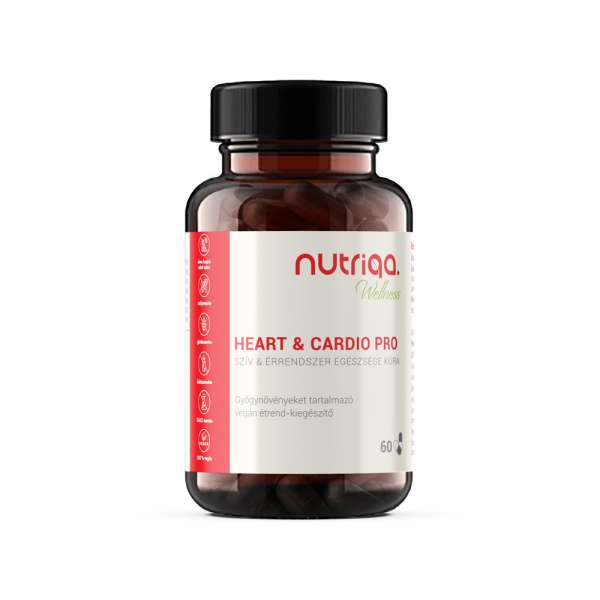 Nutriqa HEARTH + CARDIO PRO - Szív & Érrendszer Egészsége Kúra 60 db vegán kapszulával