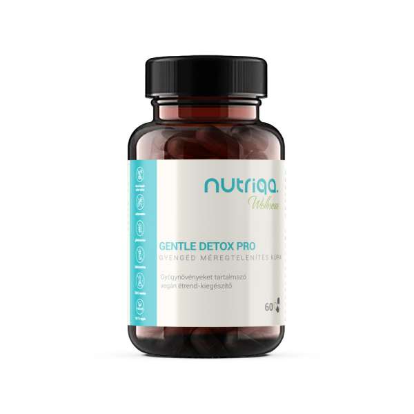 Nutriqa GENTLE DETOX PRO - Gyengéd Méregtelenítés Kúra 60 db vegán kapszulával