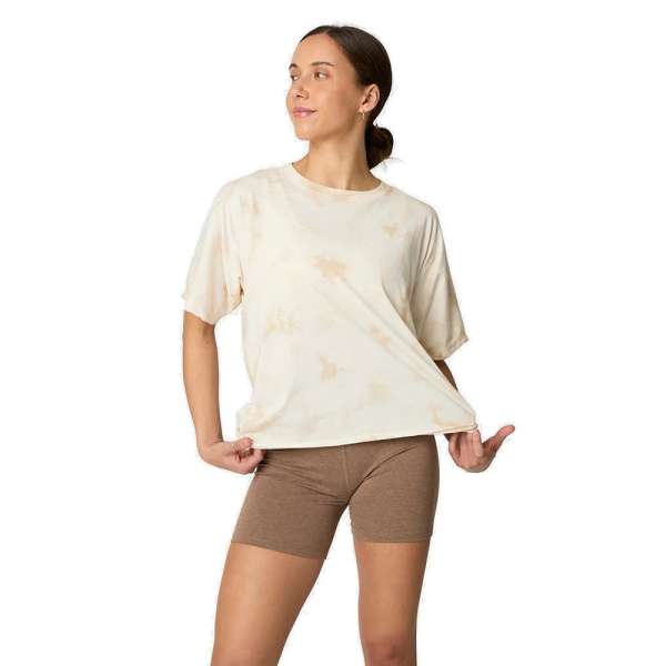 Manduka Connection Tee női organikus pamut cropped póló - Salt Wash